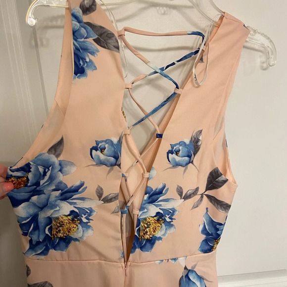 NWT Lulus Garden Walk Blush Pink Skater Dress - Picture 5 of 9